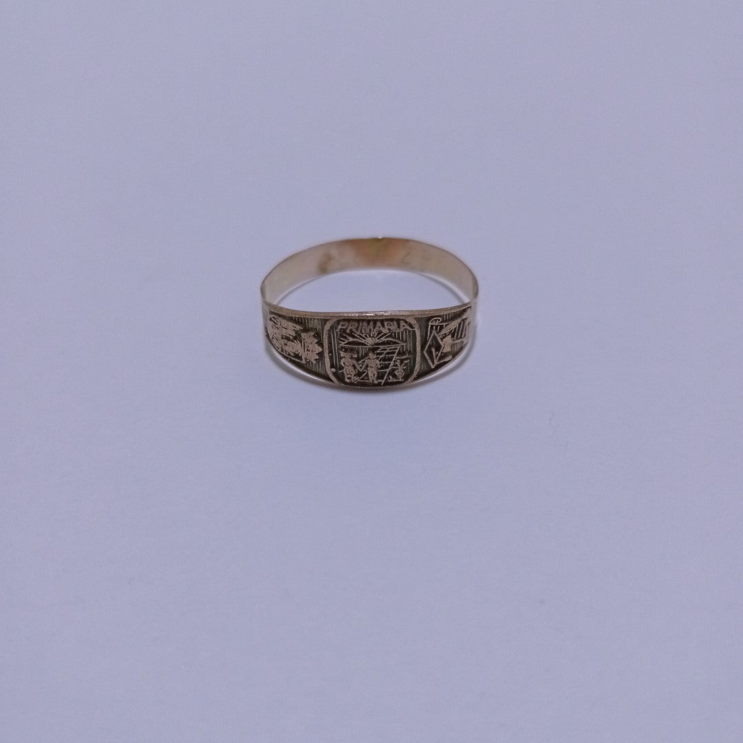 ANILLO DE GRADUACIÓN ORO 10 K 1,10 GRMS (SEMINUEVO)