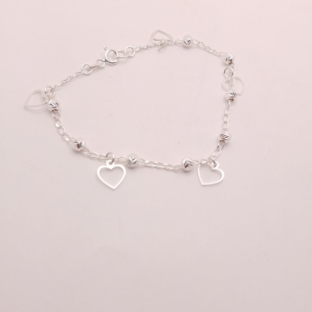 PULSERA TEJIDO ESPECIAL PLATA .925 18 CM 2.6 GR (NUEVO)