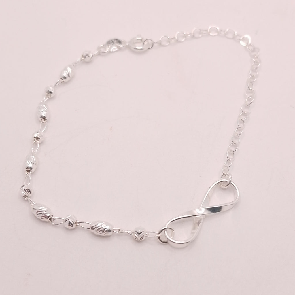 PULSERA TEJIDO INFINITO PLATA .925 18 CM 2.2 GR (NUEVO)