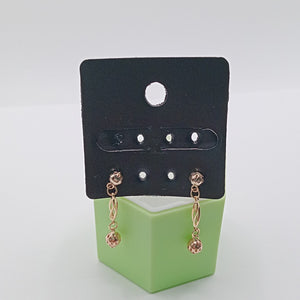 ARETES PAR ORO COMBINADO 14 K 1.5 GRMS (SEMINUEVO)