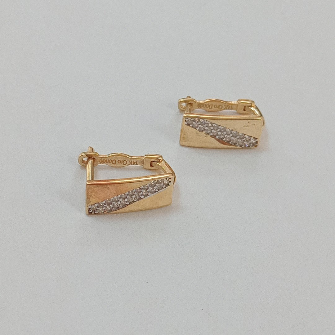 ARETES PAR ORO 14 K 2.9 GRMS (SEMINUEVO)