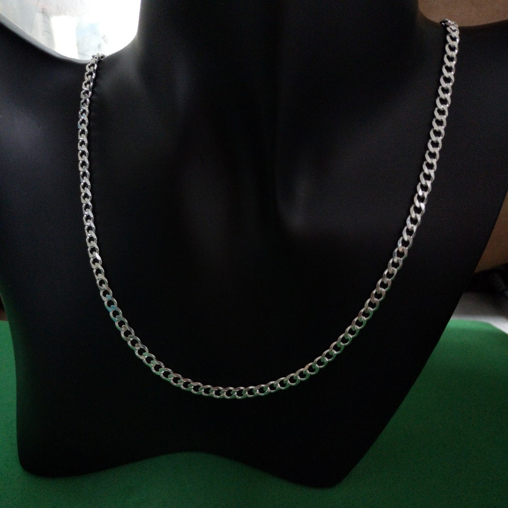 CADENA TEJIDO BARBADO PLATA .925 55 CM 12.9 GR (NUEVO)