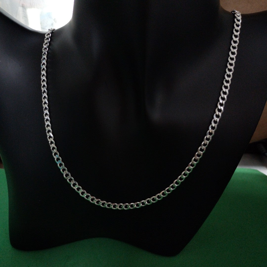 CADENA TEJIDO BARBADO PLATA .925 55 CM 12.9 GR (NUEVO)