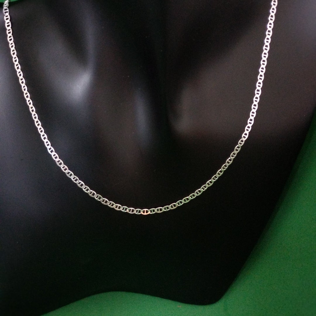 CADENA TEJIDO GUCHI PLATA .925 60 CM 4 GR (NUEVO)