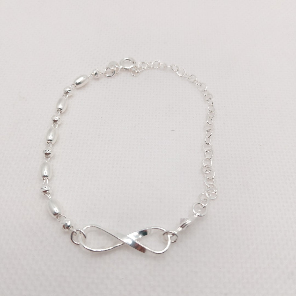PULSERA TEJIDO ESPECIAL PLATA .925 18 CM 2.6 GR (NUEVO)