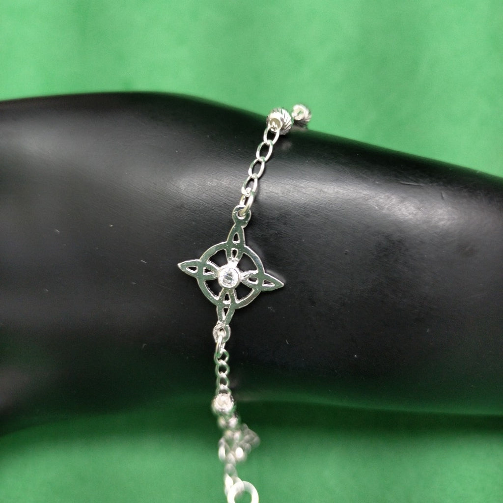 PULSERA TEJIDO ESPECIAL PLATA .925 18 CM 2.8 GR (NUEVO)