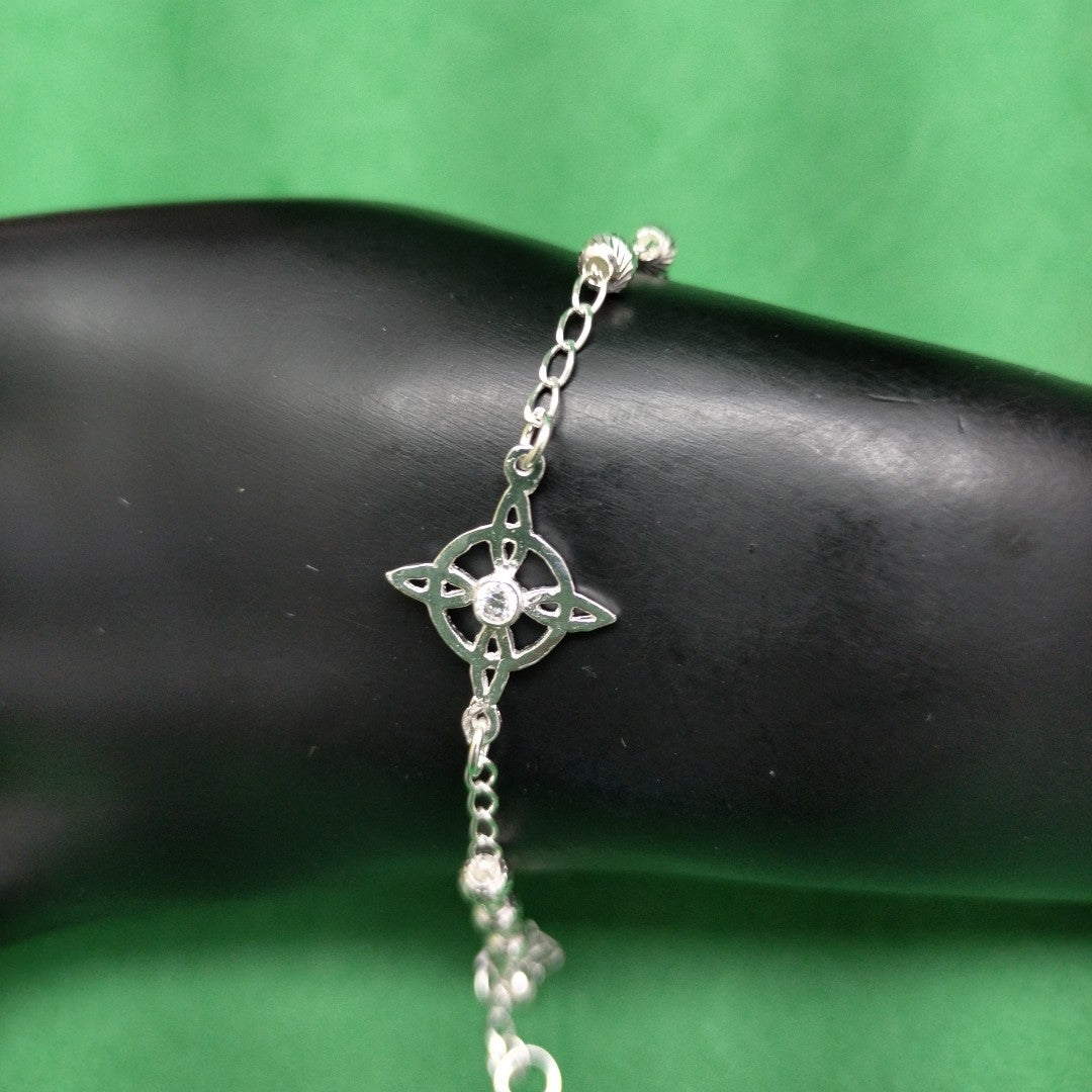 PULSERA TEJIDO ESPECIAL PLATA .925 18 CM 2.8 GR (NUEVO)
