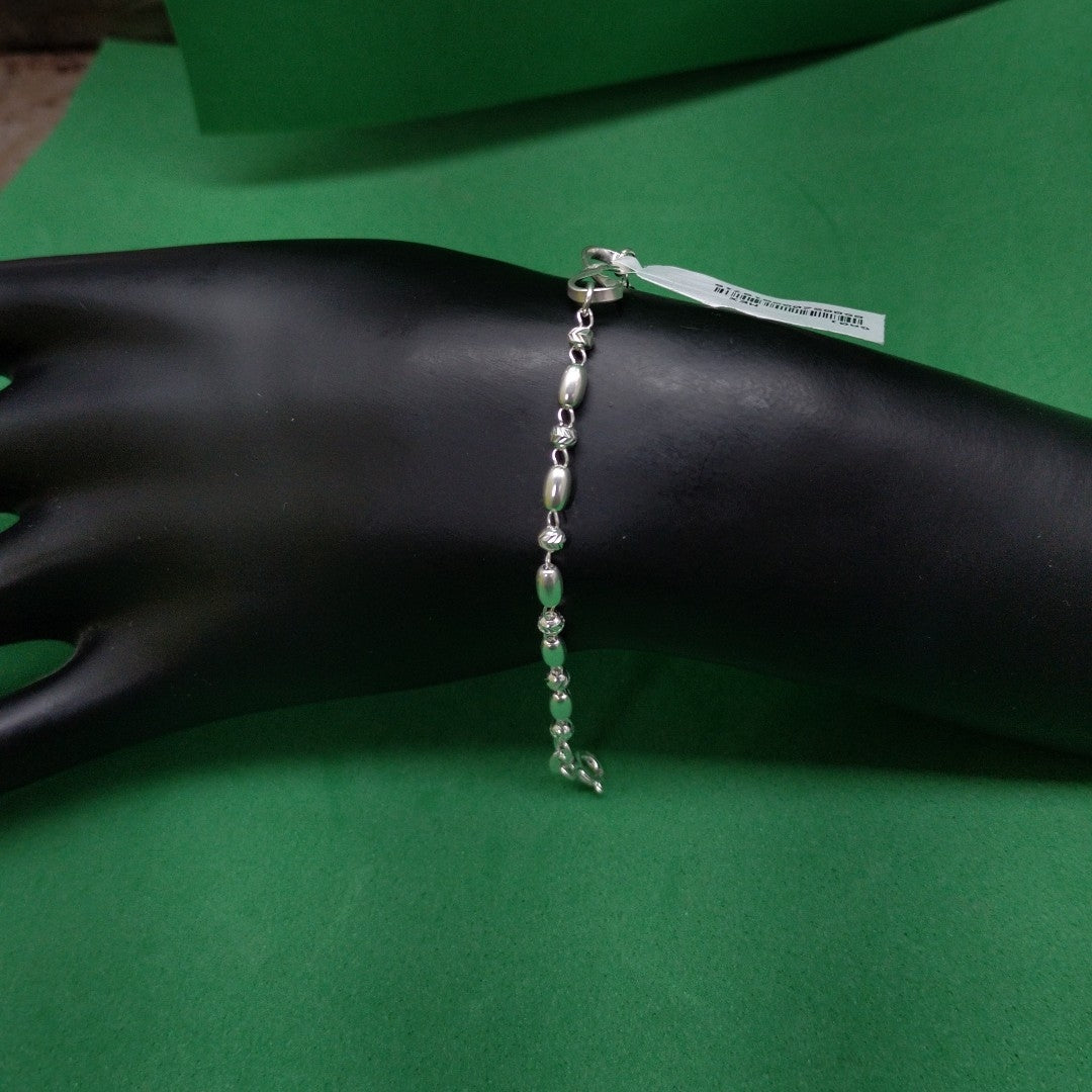 PULSERA TEJIDO INFINITO PLATA .925 18 CM 2.4 GR (NUEVO)