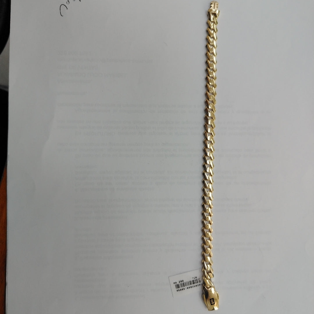 PULSERA CABALLERO MONACO ORO 14K 10.7 (NUEVO)