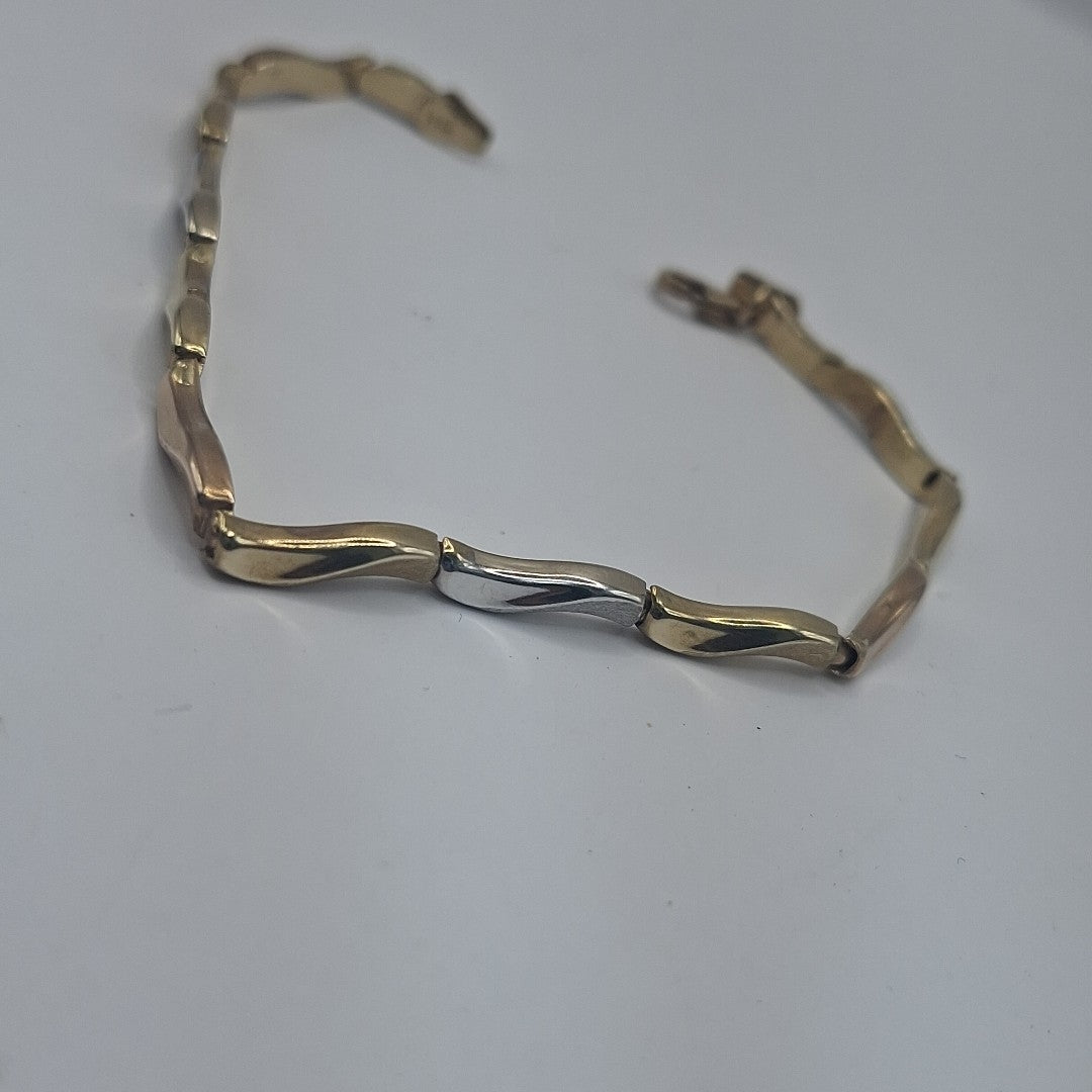 PULSERA ORO, ORO COMBINADO 14 K 4.3 GRMS (SEMINUEVO)