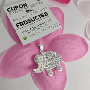 DIJE ELEFANTE C/CIRCONIAS PLATA .925 5.2 GR (NUEVO)