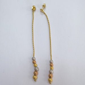 ARETES PAR ORO COMBINADO 14 K 4,30 GRMS (SEMINUEVO)