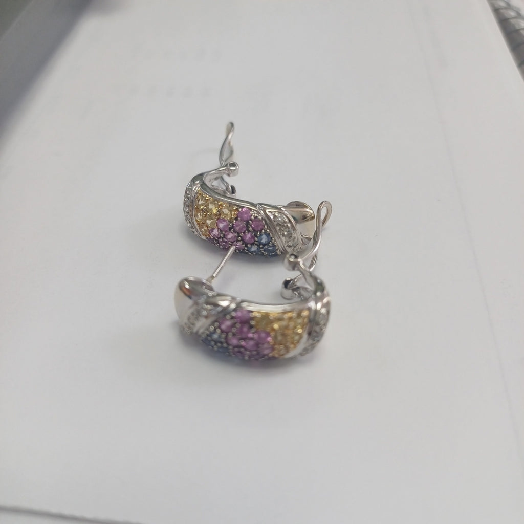ARETES PAR ORO BLANCO 14 K 6.7 GRMS (SEMINUEVO)