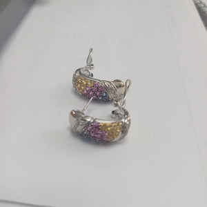 ARETES PAR ORO BLANCO 14 K 6.7 GRMS (SEMINUEVO)