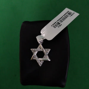 DIJE ESTRELLA DE DAVID C/CIRCONIAS PLATA .925 2.6 GR (NUEVO)