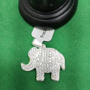 DIJE ELEFANTE C/CIRCONIAS PLATA .925 5 GR (NUEVO)