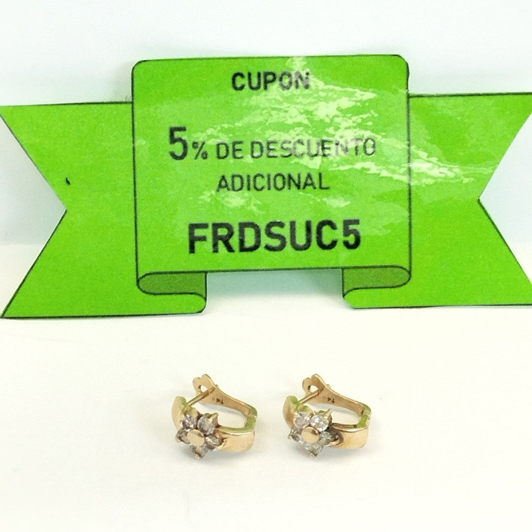 BROQUELES PAR ORO 14 K 2.5 GRMS (SEMINUEVO)