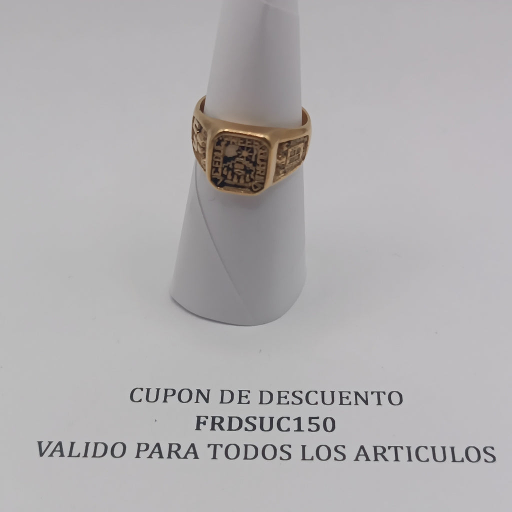 ANILLO DE GRADUACIÓN ORO 10 K 4,90 GRMS (SEMINUEVO)