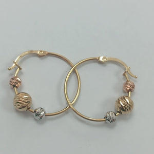 ARRACADAS PAR ORO 14 K 2.2 GRMS (SEMINUEVO)