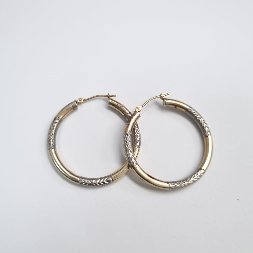 ARRACADAS PAR ORO, ORO COMBINADO 10 K 3.5 GRMS (SEMINUEVO)