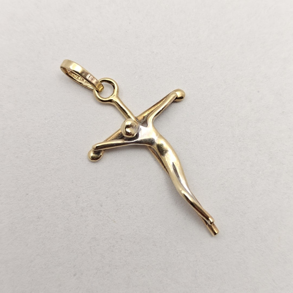 CRUCIFIJO ORO COMBINADO 10 K 1,70 GRMS (SEMINUEVO)
