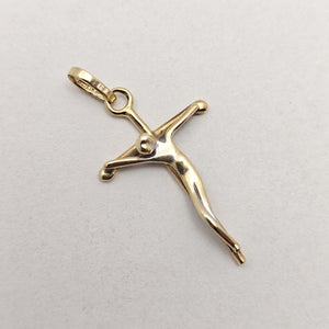 CRUCIFIJO ORO COMBINADO 10 K 1,70 GRMS (SEMINUEVO)