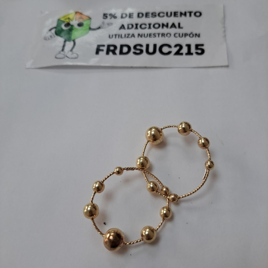 ARRACADAS PAR ORO 10 K 4.6 GRMS (SEMINUEVO)