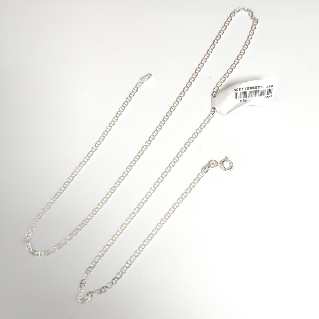 CADENA TEJIDO GUCHI PLATA .925 55 CM 3.5 GR (NUEVO)