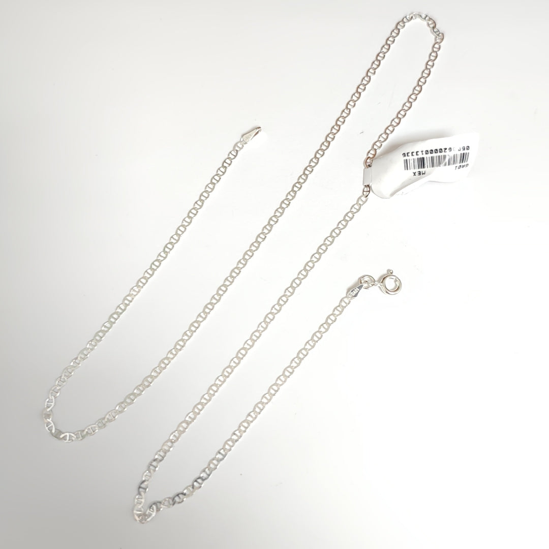CADENA TEJIDO GUCHI PLATA .925 55 CM 3.5 GR (NUEVO)