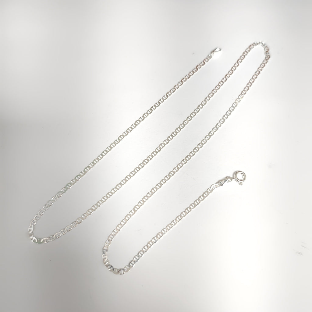 CADENA TEJIDO GUCHI PLATA .925 55 CM 3.5 GR (NUEVO)