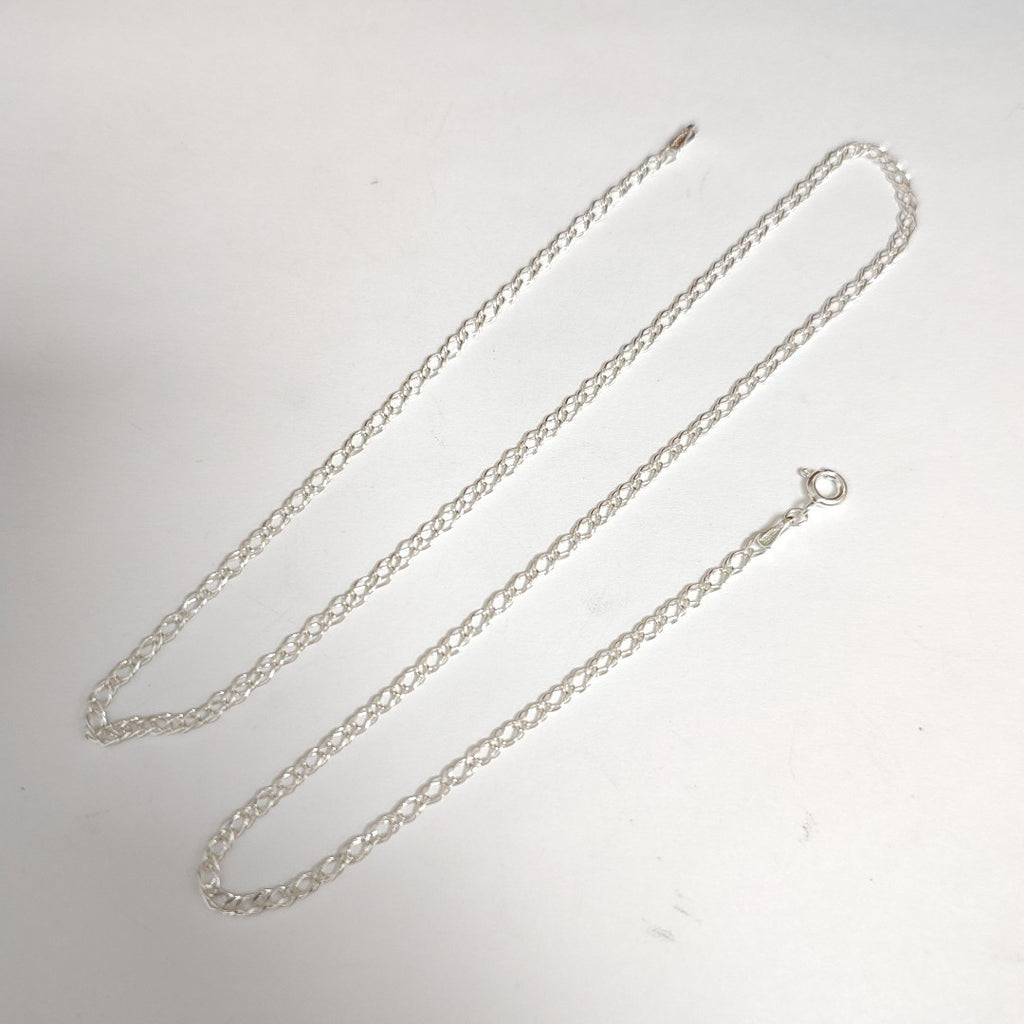 CADENA TEJIDO ESLABONES PLATA .925 55 CM 4 GR (NUEVO)