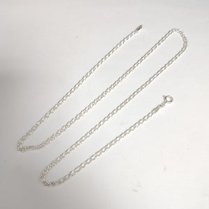 CADENA TEJIDO ESLABONES PLATA .925 55 CM 4 GR (NUEVO)