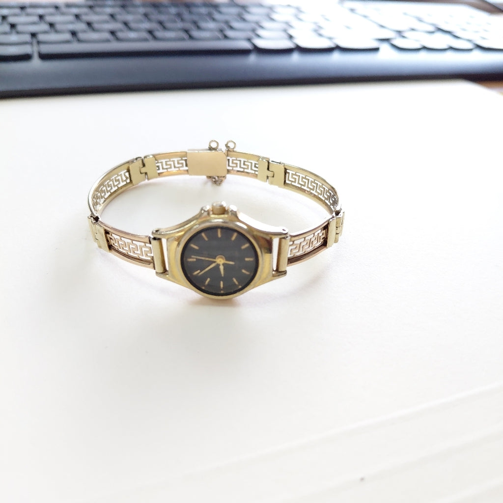 RELOJ CAJA ACERO PULSO ORO ORO 10 K 18.9 GRMS (SEMINUEVO)