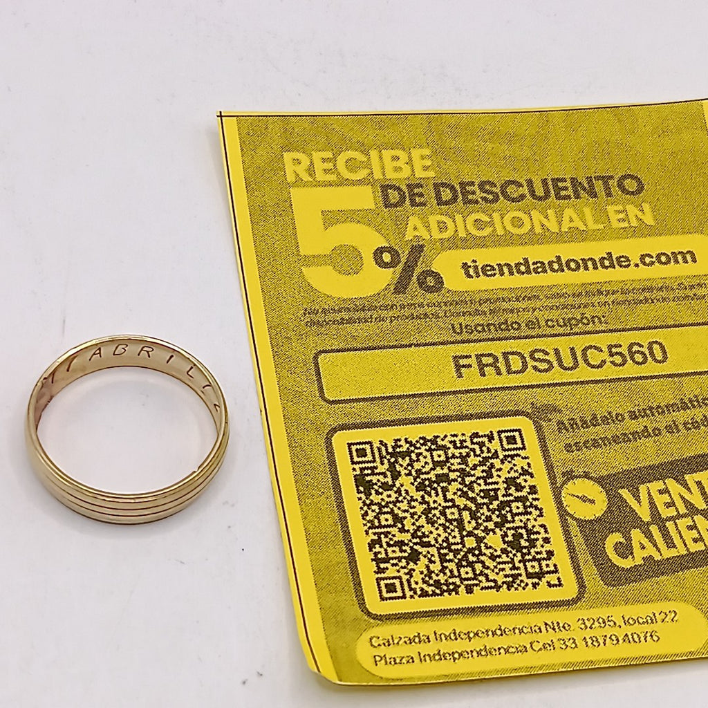 ARGOLLA ORO 10 K 2.9 GRMS (SEMINUEVO)