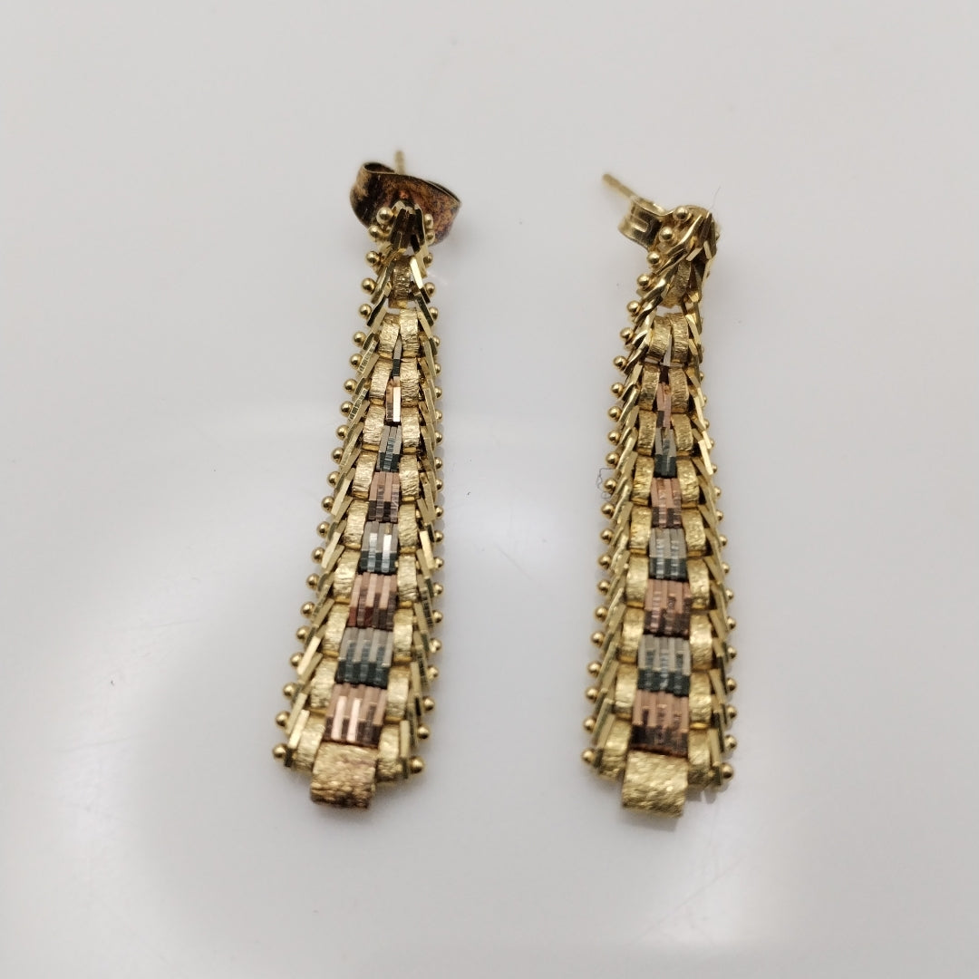 ARETES PAR ORO 14 K 4.9 GRMS (SEMINUEVO)