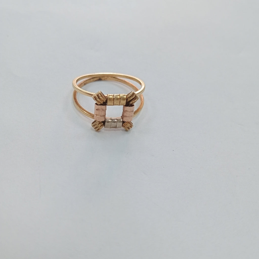 ANILLO ORO COMBINADO 14 K 3,10 GRMS (SEMINUEVO)