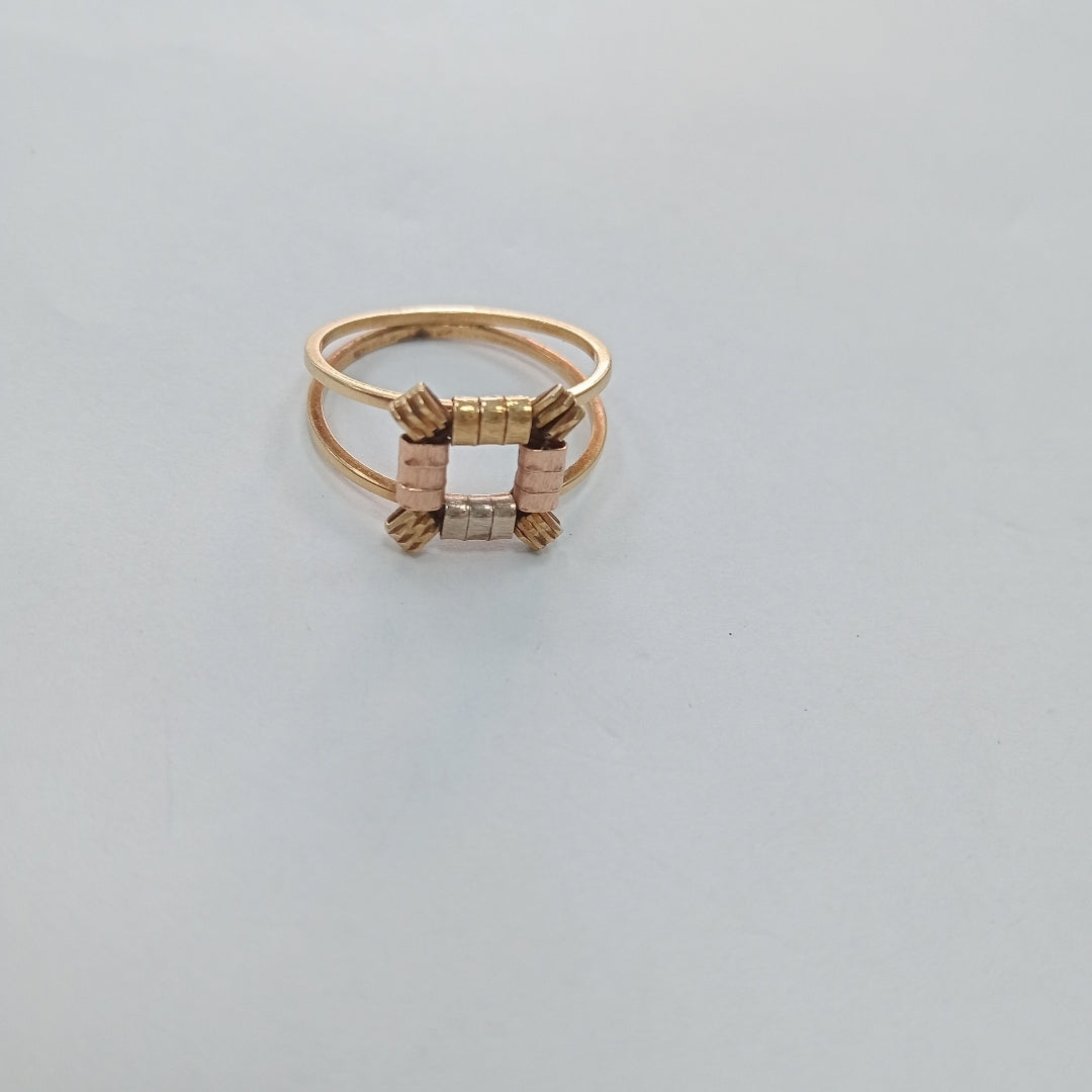 ANILLO ORO COMBINADO 14 K 3,10 GRMS (SEMINUEVO)
