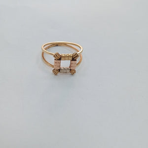 ANILLO ORO COMBINADO 14 K 3,10 GRMS (SEMINUEVO)