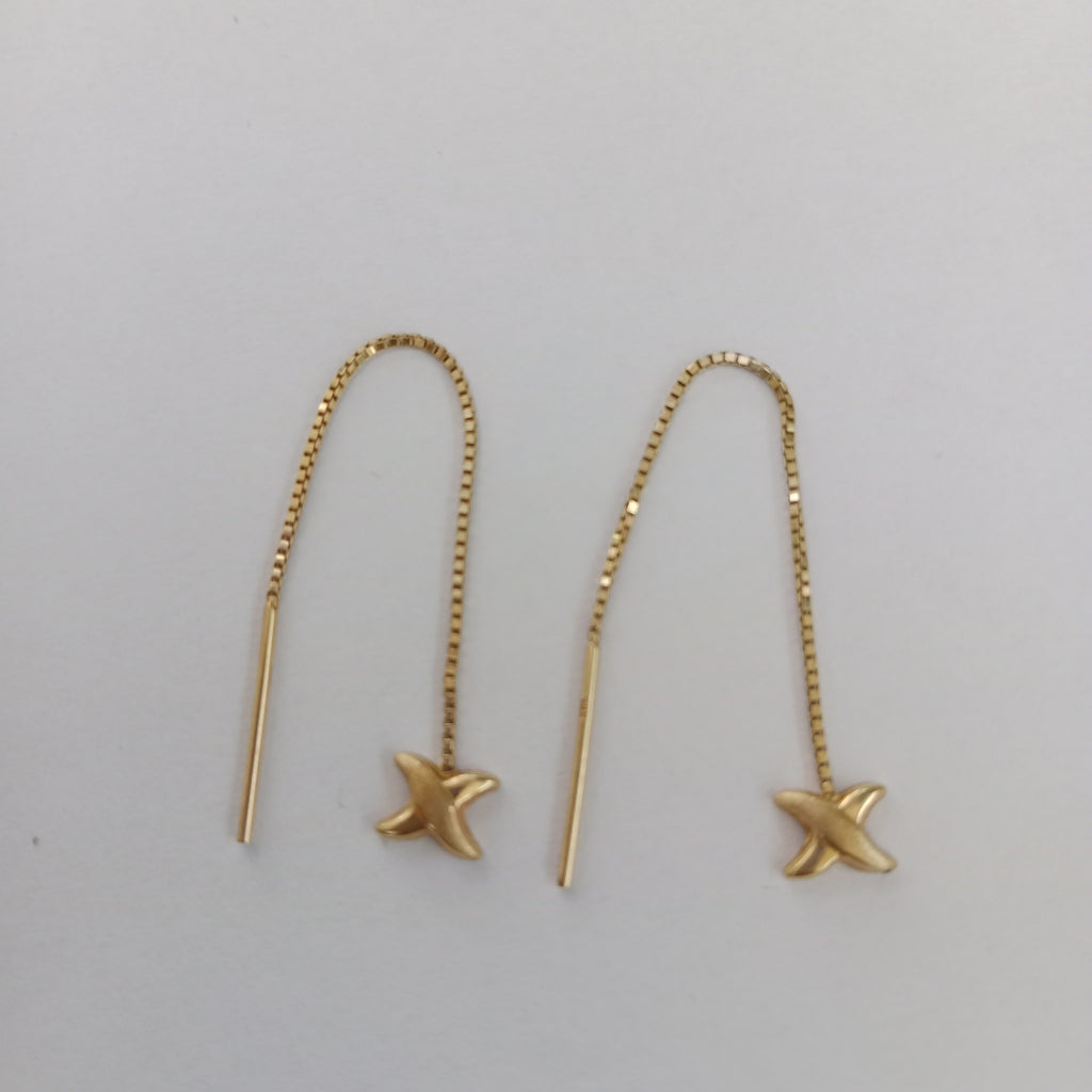 ARETES PAR ORO 14 K 1,30 GRMS (SEMINUEVO)