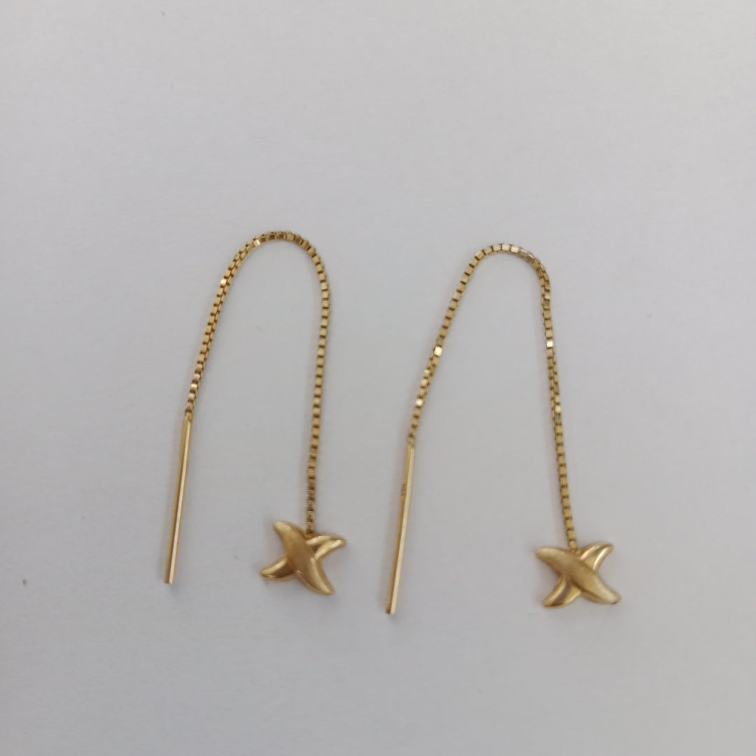 ARETES PAR ORO 14 K 1,30 GRMS (SEMINUEVO)