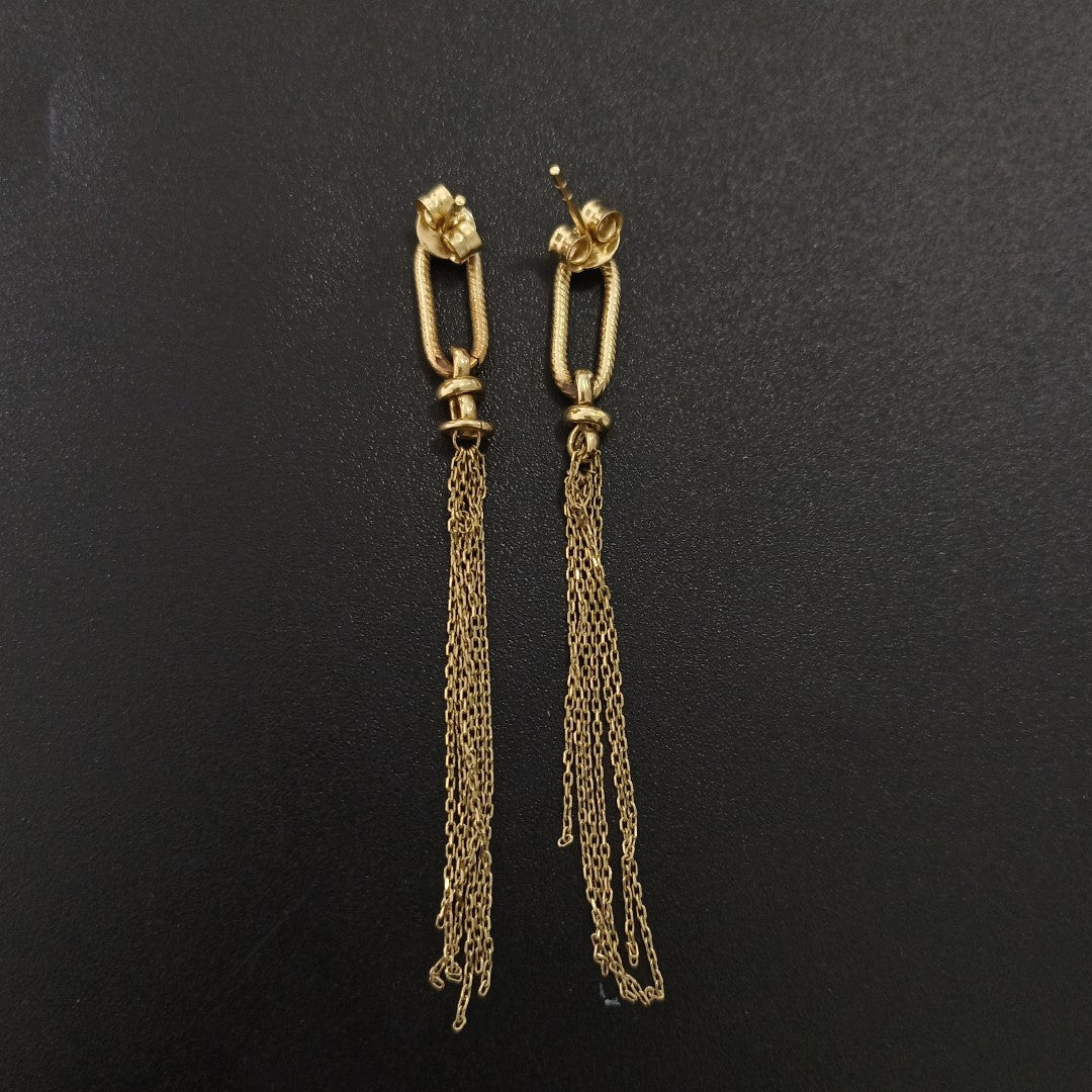 ARETES PAR,PULSERA ORO 14 K 2,30 GRMS (SEMINUEVO)