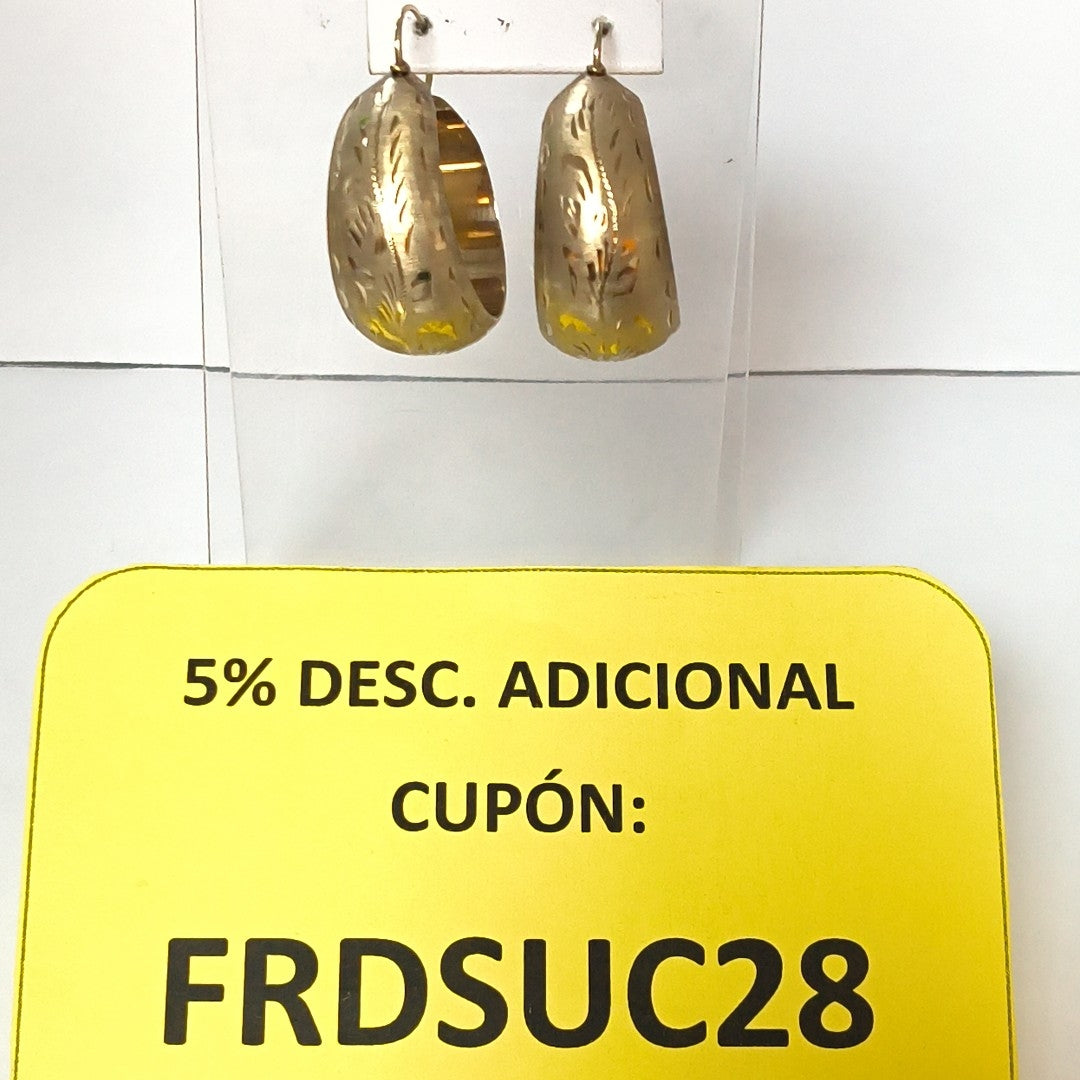 ARRACADAS PAR ORO 8 K 6,10 GRMS (SEMINUEVO)