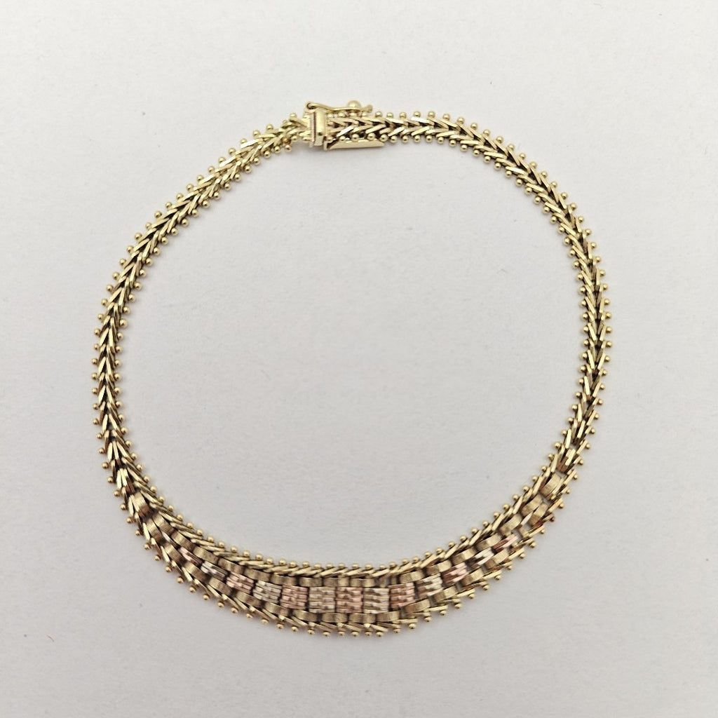 PULSERA ORO COMBINADO 14 K 8,50 GRMS (SEMINUEVO)