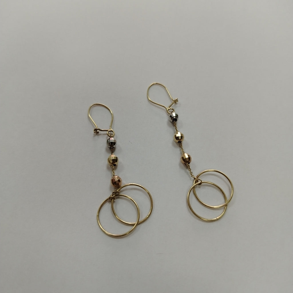 ARRACADAS PAR ORO,ORO COMBINADO 14 K 2,10 GRMS (SEMINUEVO)