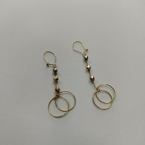 ARRACADAS PAR ORO,ORO COMBINADO 14 K 2,10 GRMS (SEMINUEVO)