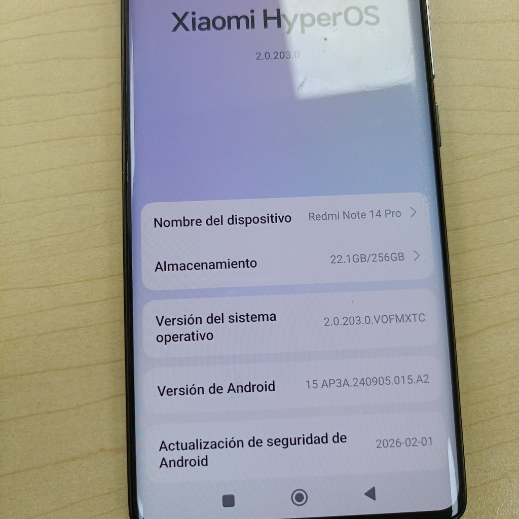 CELULAR XIAOMI REDMI NOTE 14 PRO 24116RACCG (2024) 256 GB 8 GB RAM (SEMINUEVO)
