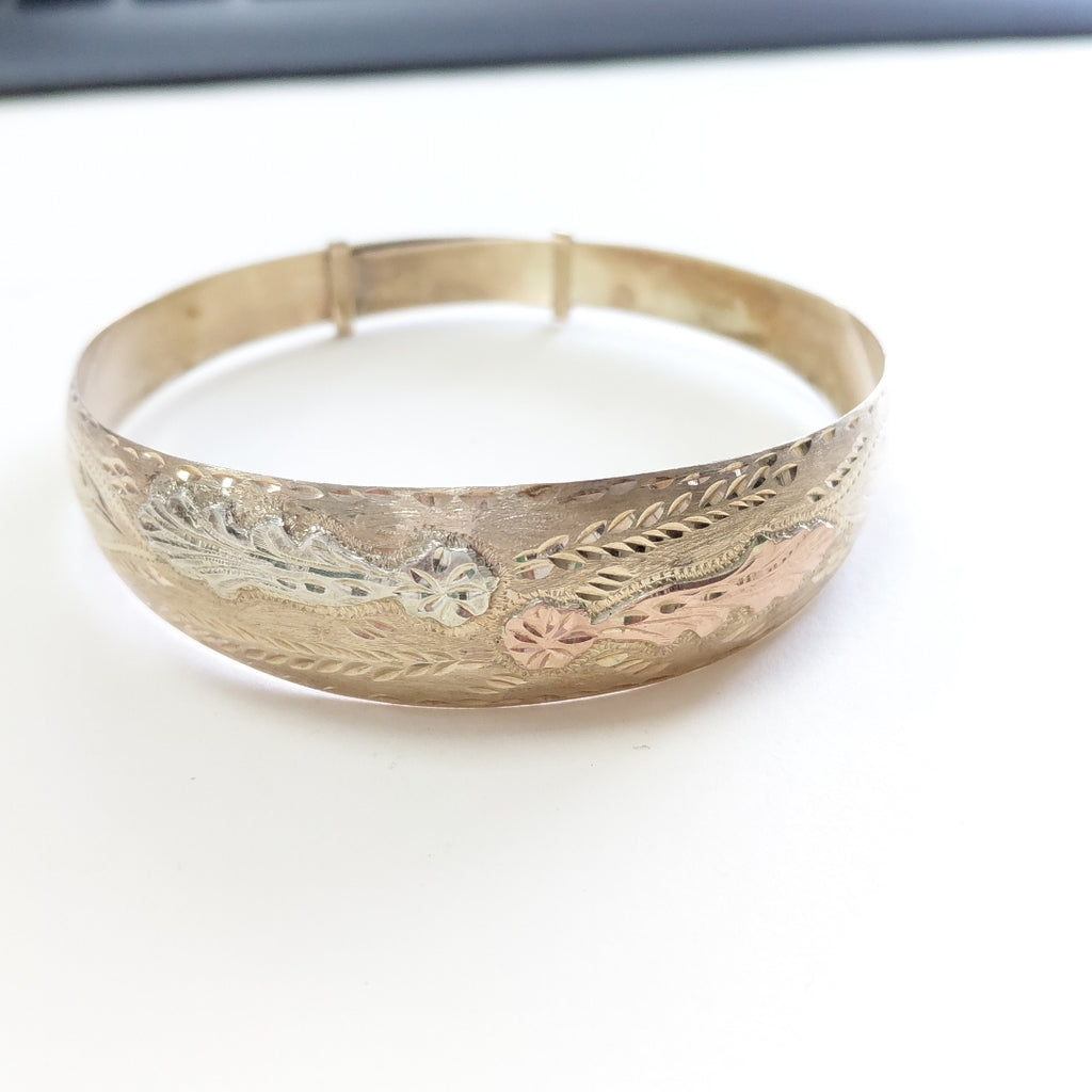PULSERA RIGIDA ORO, ORO COMBINADO 8 K 12.2 GRMS (SEMINUEVO)