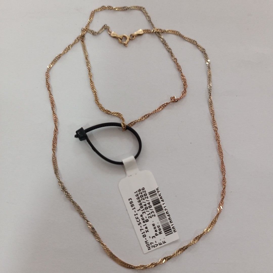 CADENA ORO, ORO COMBINADO 14 K 2.6 GRMS (SEMINUEVO)