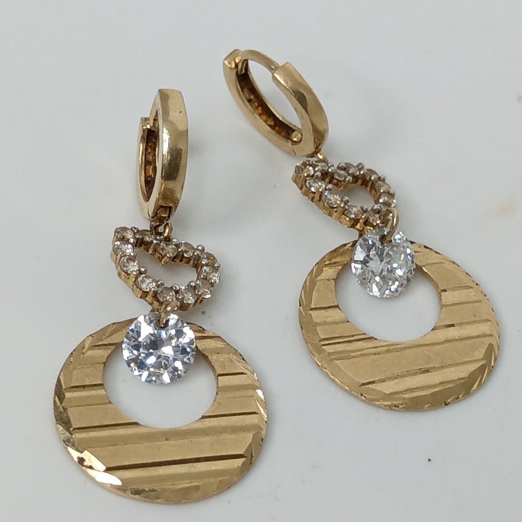 ARETES PAR ORO 14 K 4 GRMS (SEMINUEVO)