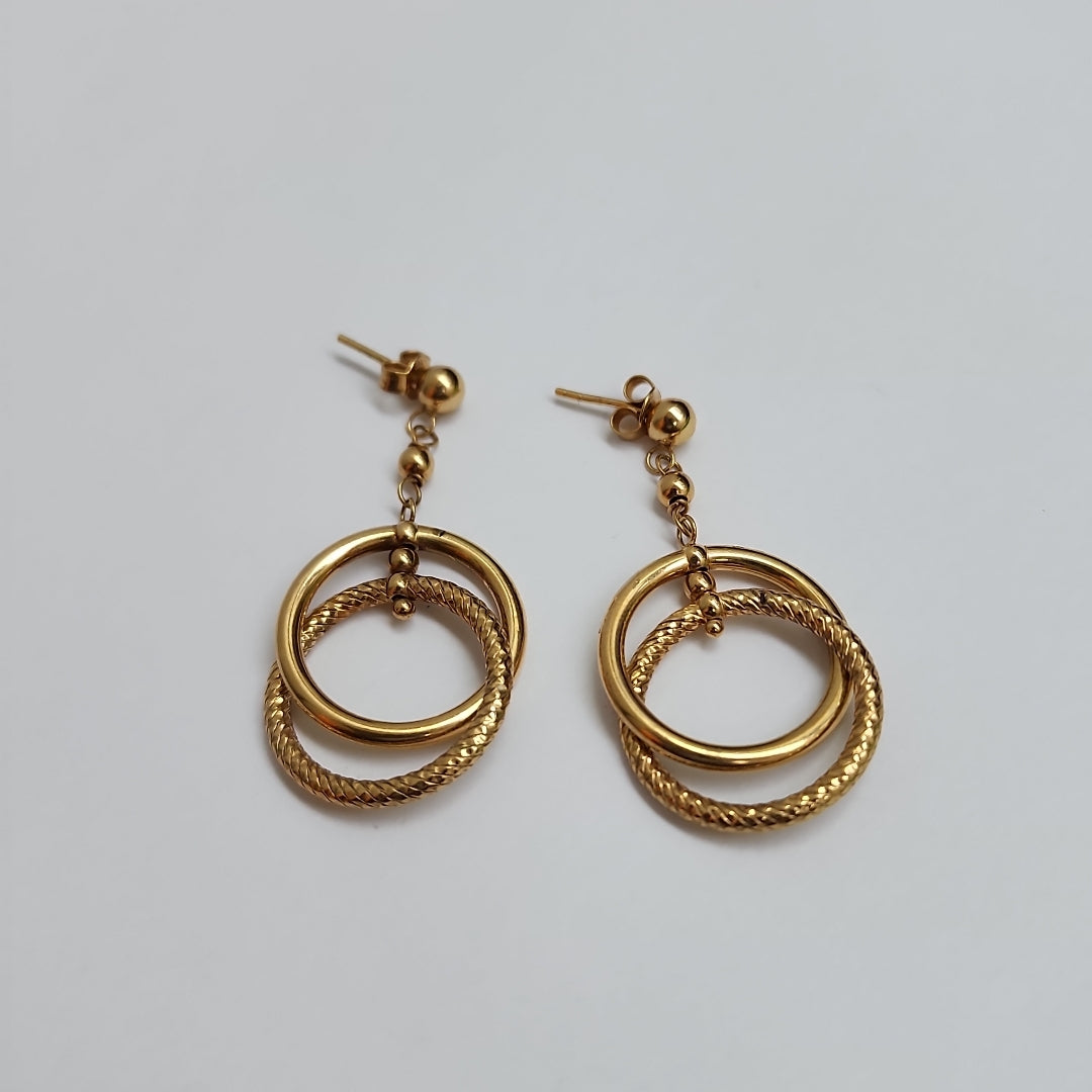 BROQUELES PAR ORO 14 K 2,60 GRMS (SEMINUEVO)